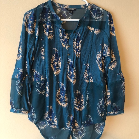 Lucky Brand blouse cotton and shear - Picture 1 of 2